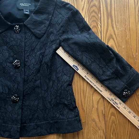 St. John Courture black jacket size 4 - Picture 3 of 10
